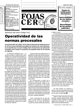 Operatividad de las normas procesales