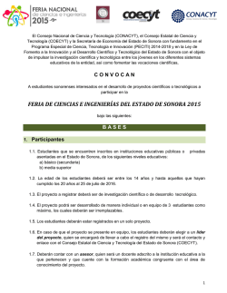 FERIA DE CIENCIAS E INGENIERÍAS DEL ESTADO DE SONORA