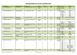 PROVEEDORES DE AUTOS LIVIANOS GNV