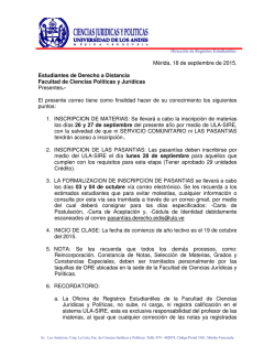 nota importante - Ceidis - Universidad de Los Andes