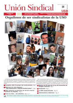 Orgullosos de ser sindicalistas de la USO