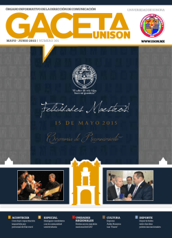 &iexcl;Felicidades Maestros! - Universidad de Sonora