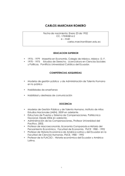 Curriculum Vitae Carlos Marchan