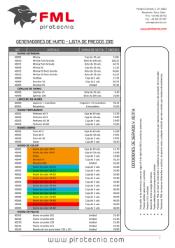LISTA DE PRECIOS HUMO TÉCNICO- CO-2015