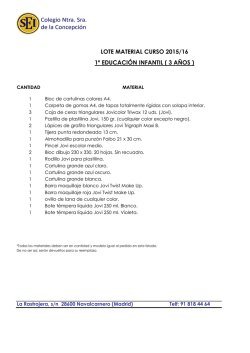 Listado de material escolar para el curso 2015-16