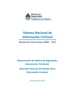Sistema Nacional de Información Criminal