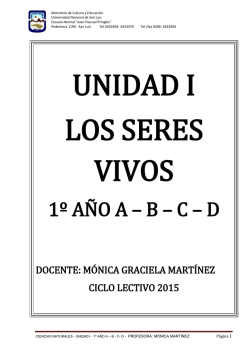 1º AÑO A – B – C – D - Universidad Nacional de San Luis