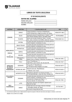 Libros 2º bachillerato