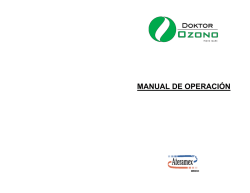 Manual de Operación DOKTOR OZONO Home Care 3