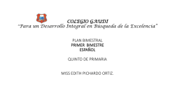 COLEGIO GAUDI “Para un Desarrollo Integral en Búsqueda de la