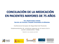 Rubio-Cebrian B. Conciliación de la medicación en pacientes