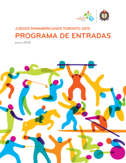 Programa de entradas - Juegos Panamericanos Toronto 2015