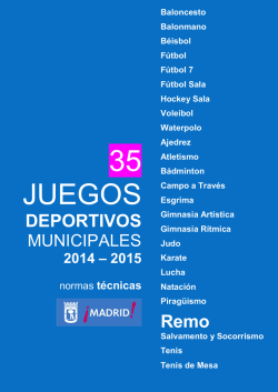 JUEGOS - federación madrileña de remo
