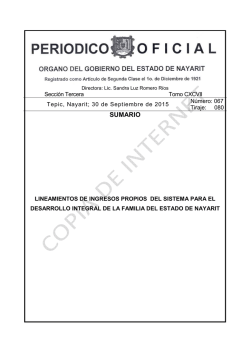Lineamientos De Ingresos Propios Del Sistema Para El