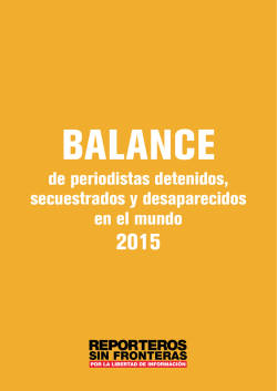 de periodistas detenidos, secuestrados y desaparecidos en el mundo