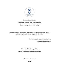 Posicionamiento de marca - DSpace de la Universidad del Azuay