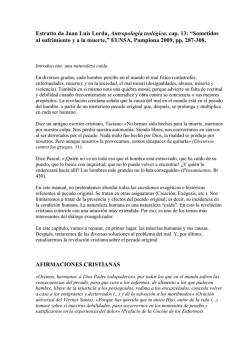 Estratto da Juan Luis Lorda, Antropología teológica, cap. 13
