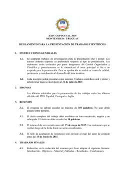xxiv copinaval 2015 montevideo / uruguay reglamento para la