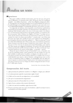 Comentario de texto "Migraciones" - Centro Concertado Juan XXIII