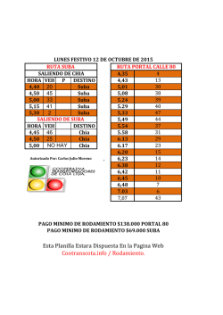 12 de octubre planilla de rodamiento