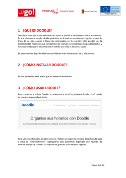 1 ¿QUÉ ES DOODLE? 2 ¿CÓMO INSTALAR DOODLE? 3