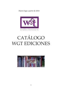 CATÁLOGO WGT EDICIONES