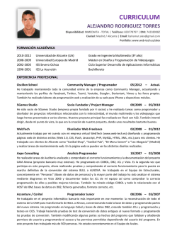 PDF CV Español Gamer