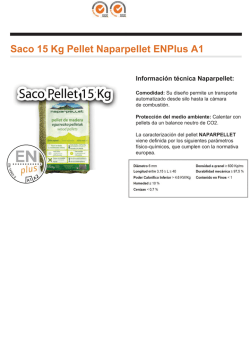 Saco 15 Kg Pellet Naparpellet ENPlus A1