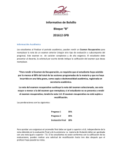 Informativo de Bolsillo Bloque “B” 201612-SPB
