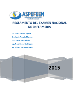 REGLAMENTO DEL EXAMEN NACIONAL DE ENFERMERIA