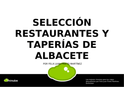 Selección restaurantes y taperías de Albacete