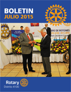Bolet&iacute;n del Julio del 2015