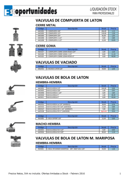 Valvulería Agua - Salvador Escoda SA