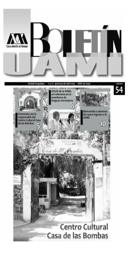 Boletín 54 - UAM Iztapalapa - Universidad Autónoma Metropolitana