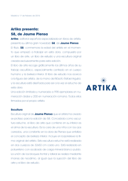 Artika presenta: 58, de Jaume Plensa