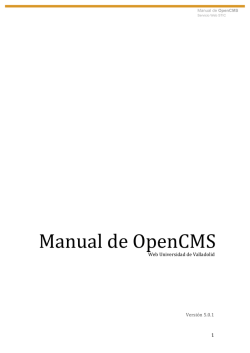 Manual OpenCMS - Departamentos
