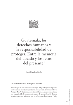 Guatemala, los derechos humanos y la responsabilidad de proteger