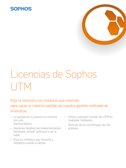 Licencias de Sophos UTM