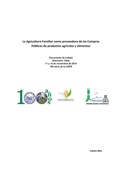 La Agricultura Familiar como proveedora de las Compras Públicas