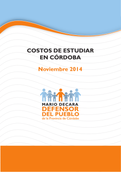 Costos de Estudiar en Córdoba 2014