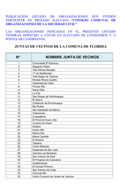 juntas de vecinos de la comuna de florida