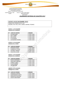 JUEVES 10 DE DICIEMBRE 2015 - I. Municipalidad de Calama