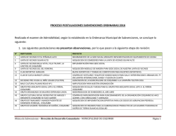 PROCESO POSTULACIONES SUBVENCIONES ORDINARIAS