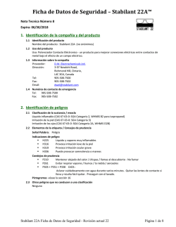 Ficha de Datos de Seguridad – Stabilant 22A™