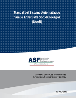 Manual del Sistema Automatizado para la Administración de Riesgos