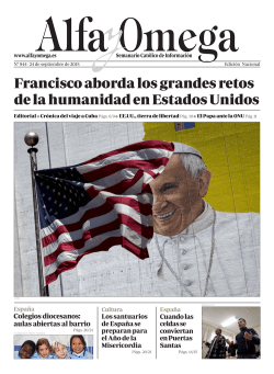 Francisco aborda los grandes retos de la humanidad