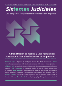 Administraci&oacute;n de Justicia y Lesa Humanidad: