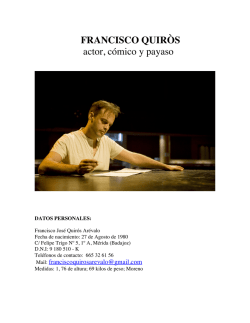 FRANCISCO QUIRÒS actor, cómico y payaso