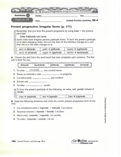 3B present progressive: Irregular forms