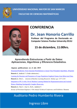 Dr. Jean Honorio Carrillo - Facultad de Ciencias Matemáticas